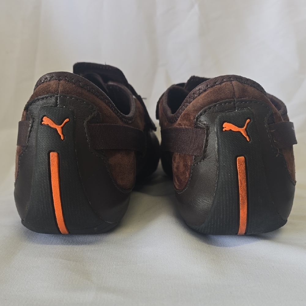 Puma Vedano V Driving Motorsport Y2K Brown Leather, Size Men's 11 - Picture 3 of 9